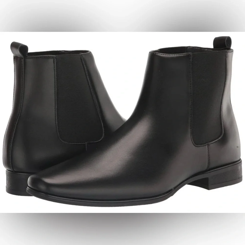 Calvin Klein Men's Brayden Chelsea Boot- size 10.5- Black